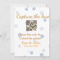Capture the love add QR scan upload picture blue o