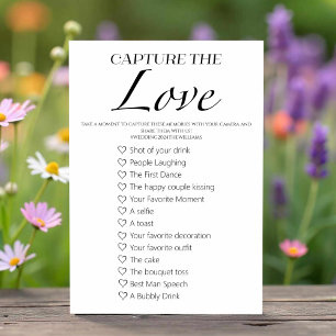 Capture The Love I Spy Wedding Game Card