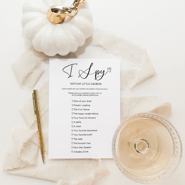 Capture The Love I Spy Wedding Game Invitation (Creator Uploaded)