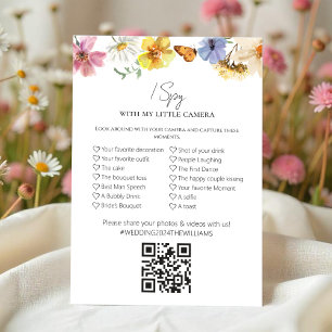 Capture The Love I Spy Wedding With QR Game Card