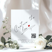 Capture the Love Minimalist QR Code Wedding