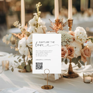 Capture the love! Photo, QR-Code, Wedding Enclosure Card