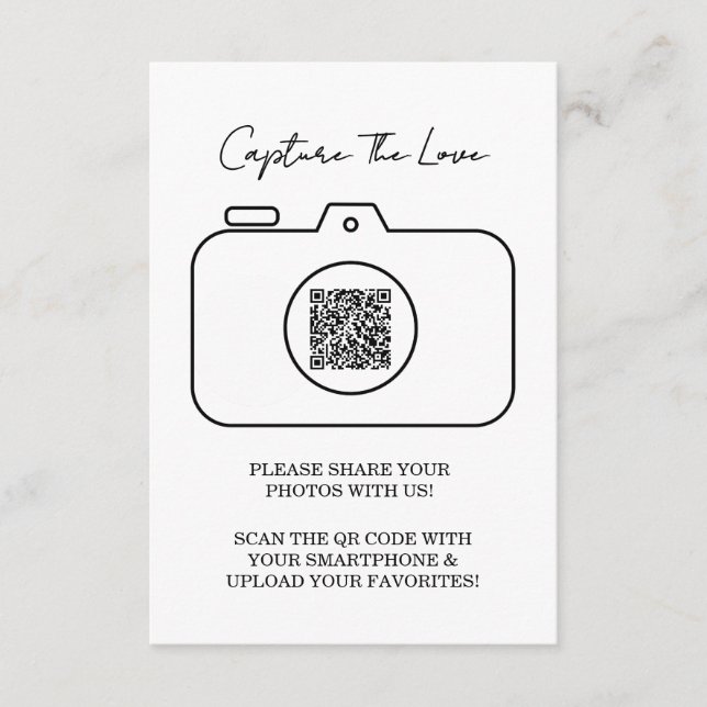 Capture The Love Photo Sharing QR Code Enclosure (Front)