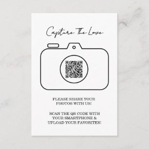 Capture The Love Photo Sharing QR Code Enclosure Card