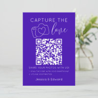 Capture The Love Qr Code Neon Blue Minimal Modern