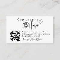 Capture the Love QR Code, Wedding Photo Signs