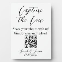 Capture the Love QR code wedding sign