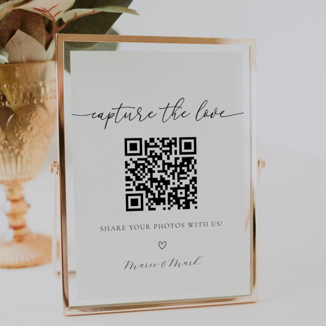 Capture the Love Wedding Photo Album QR Code Poster (Creator Uploaded)