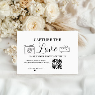 Capture the Love Wedding QR Code Card, Photo Card
