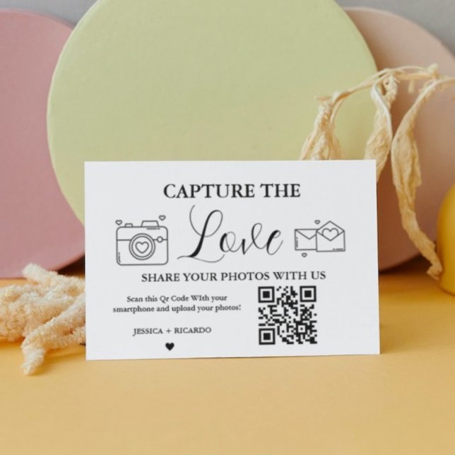 Capture the Love Wedding QR Code Card Photo Card Poster (Creator Uploaded)