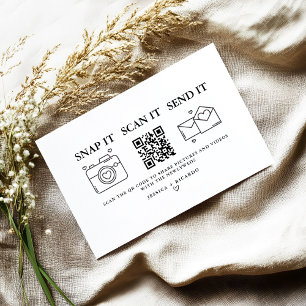 Capture the Love Wedding QR Code Card, Photo Enclosure Card
