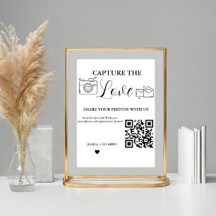 Capture the Love Wedding QR Code Card Photo Sign