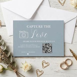 Capture the Love Wedding QR Code Photo Card