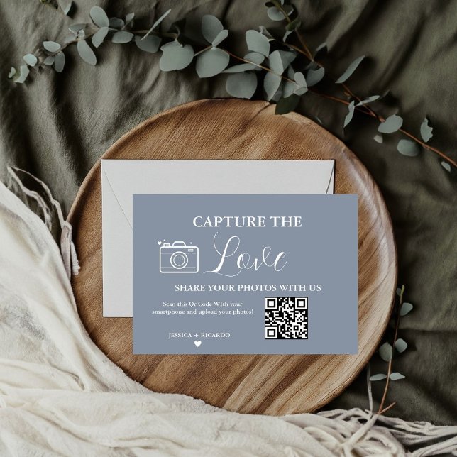 Capture the Love Wedding QR Code Photo Card (Creator Uploaded)