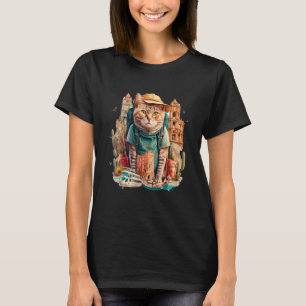 Capture Your Adventures with the Tourist Cat Desig T-Shirt