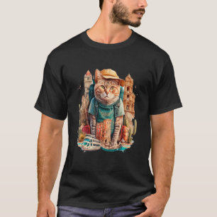 Capture Your Adventures with the Tourist Cat Desig T-Shirt