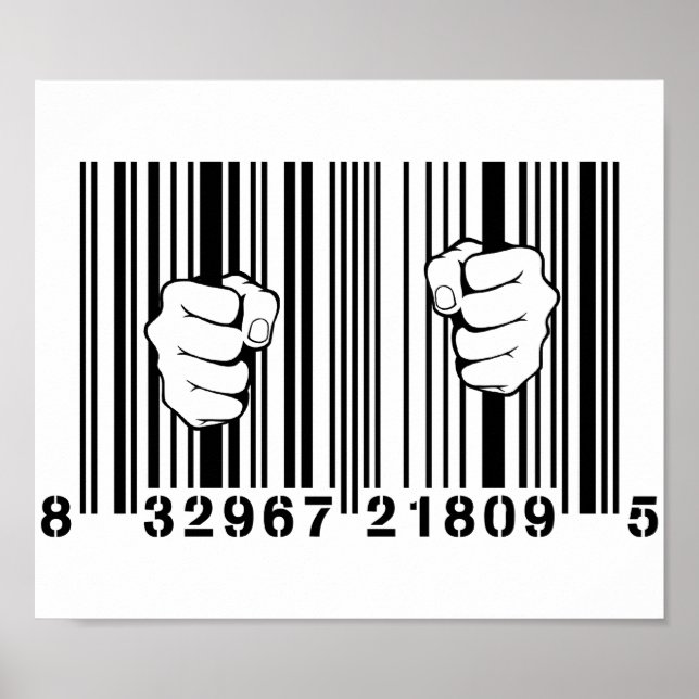 Captured By Consumerism UPC Barcode Prison Poster (Front)