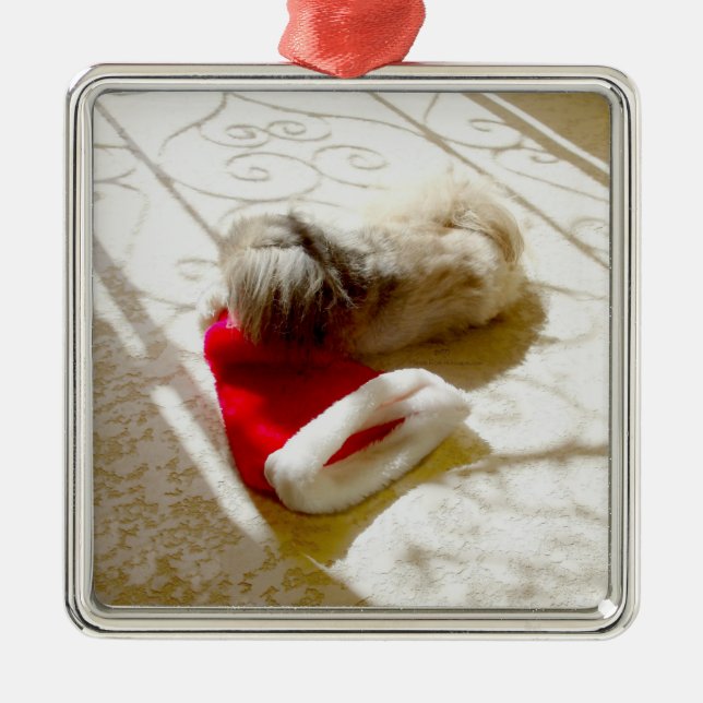 Captured Santa Metal Tree Decoration (Front)