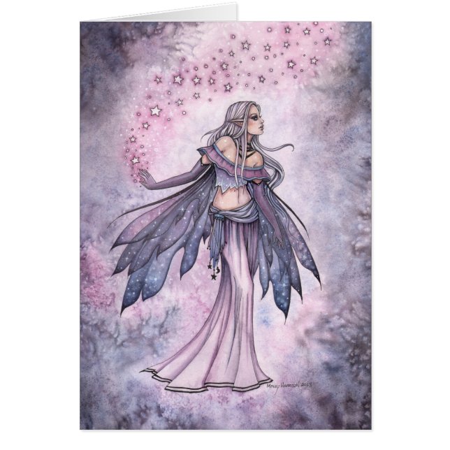 Captured Sky Star Fairy Fantasy Watercolor Art (Front)