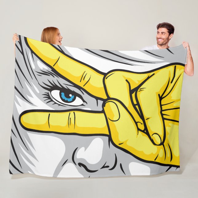 Capturing Beauty Through Faces, Hands, and Eyes Fleece Blanket (In Situ)