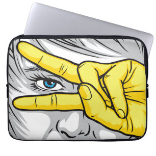 Capturing Beauty Through Faces, Hands, and Eyes Laptop Sleeve