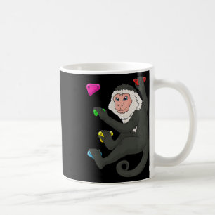 Capuchin Monkey Bouldering Climbing Wall Coffee Mug