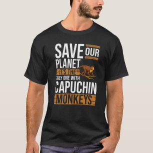 Capuchin Monkey Cute Cage Food Animal 2 T-Shirt