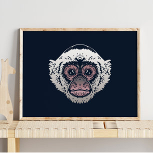 Capuchin Monkey   Wall Print for Kids Room
