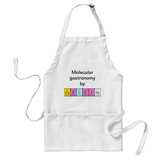 Capucine periodic table name apron (Front)