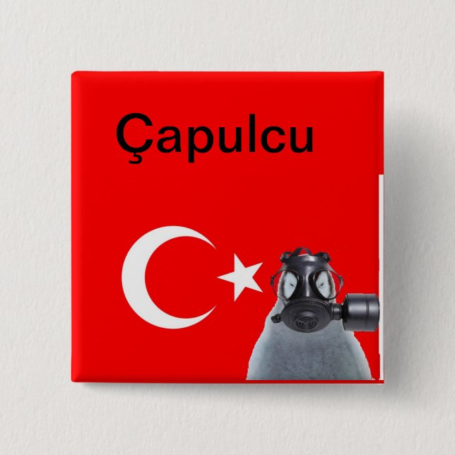 Capulcu Penguin 15 Cm Square Badge (Front)