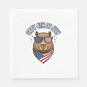 Capy 4th of July Patriotic Capybara Vector Design_ Napkin