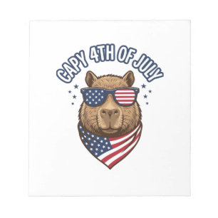 Capy 4th of July Patriotic Capybara Vector Design_ Notepad
