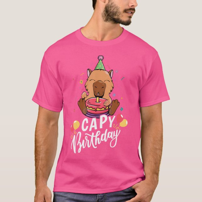 Capy Birthday Capybara T-Shirt (Front)