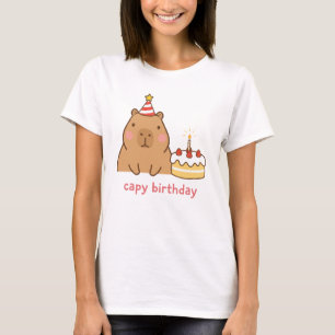 Capy Birthday Cute Capybara Party T-Shirt