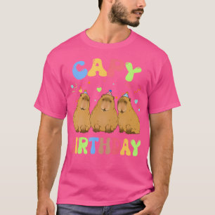 Capy Birthday Funny Capybara Animals Boys Girls Bd T-Shirt