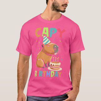 Capy Birthday Funny Capybara Animals Boys Girls Bi T-Shirt