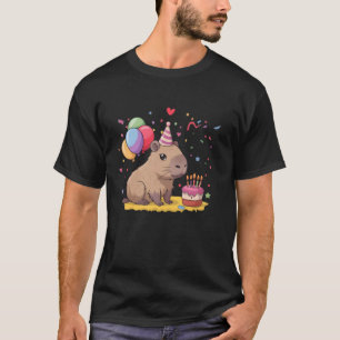 Capy Birthday Party Funny Capybara Animals Lovers T-Shirt