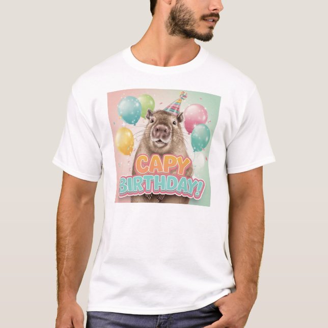 Capy Birthday! T-Shirt (Front)