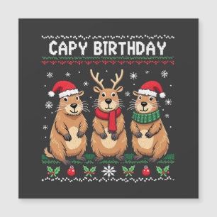 Capy Birthday Ugly Christmas Sweater Capybara  