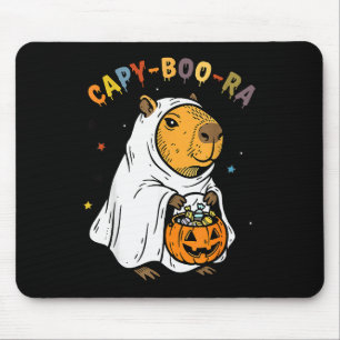 Capy-boo-ra Cappy Halloween Funny Capybara Costume Mouse Pad