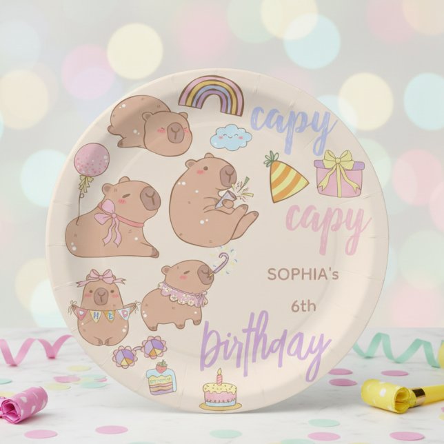Capy capy birthday paper plate (Creator Uploaded)