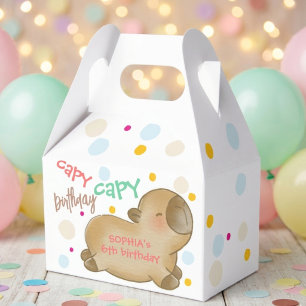 Capy capybara birthday favour box