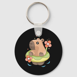 Capy Capybara Floatie Funny Xmas In July Girls Kid Key Ring