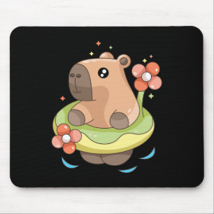 Capy Capybara Floatie Funny Xmas In July Girls Kid Mouse Pad