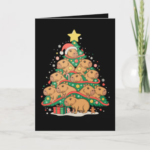 Capy Christmas Capybara Xmas Tree Holiday Season Card
