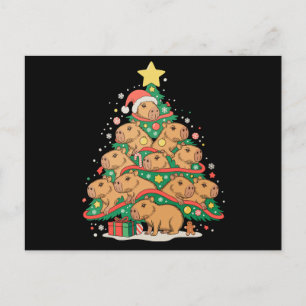 Capy Christmas Capybara Xmas Tree Holiday Season Postcard
