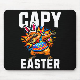 Capy Easter Capybara Funny Dabbing Mouse Pad