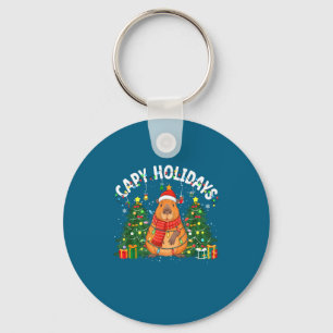 Capy Holidays Capybara Santa Hat Xmas Men Women Ki Key Ring