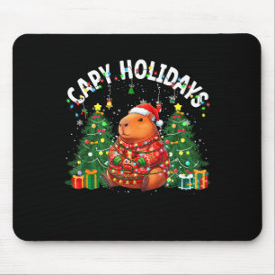 Capy Holidays Capybara Santa Hat Xmas Men Women Ki Mouse Pad