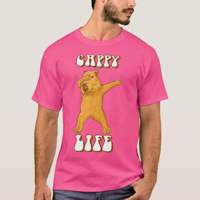 Capy Life The Funny And Happy Capybara T-Shirt (Front)